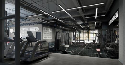 健身房裝修設(shè)計(jì)案例，效果圖效果圖